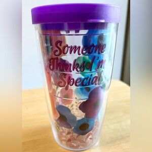 Tervis‎ Tumbler “Someone Thinks I’m Special” W/Lid Purple Flower 16 Oz READ
